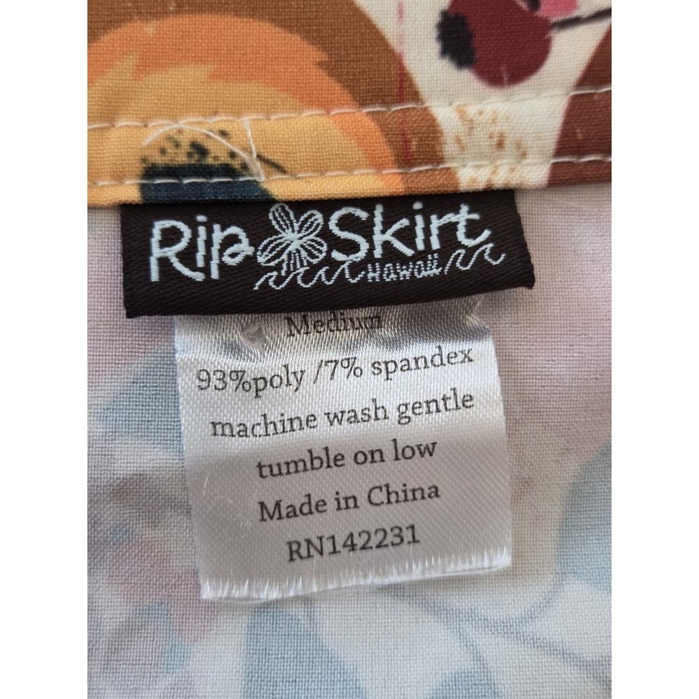 Ripskirt Hawaii Women's Medium Tropical Floral‎ Wrap  Cover Up Summer - Picture 4 of 12